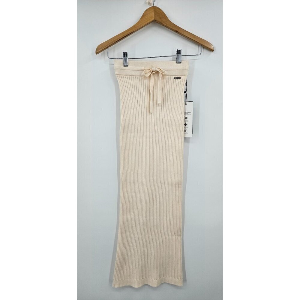 New Glyder Couture Rib Skirt Womens XS Oatmilk Heather